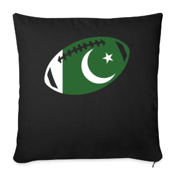 football pakistan - Housse de coussin décorative 45 x 45 cm - noir - Devant