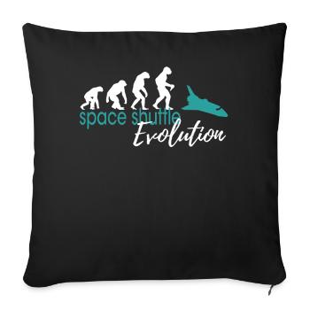 Navette spatiale Evolution - Housse de coussin décorative 45 x 45 cm - noir - Devant