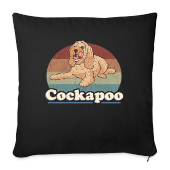 Cockapoo Chien Propriétaire de chien Propriétaire de chien Cadeau - Housse de coussin décorative 45 x 45 cm - noir - Devant