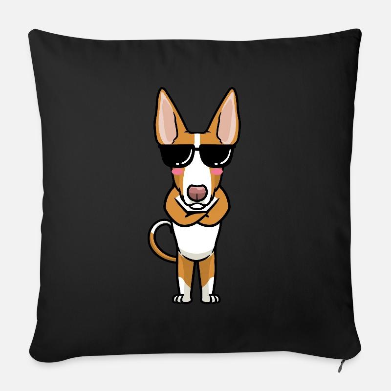 Podenco Ibicenco Hund - Sofakissenbezug 45 x 45 cm - Schwarz