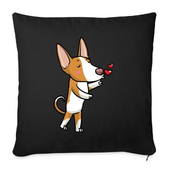 Podenco Ibicenco Chien - Housse de coussin décorative 45 x 45 cm - noir - Devant