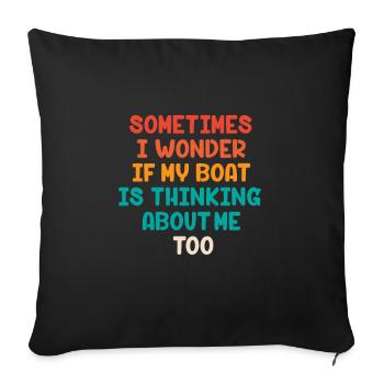 Captain - Sofa pillowcase 17,3'' x 17,3'' (45 x 45 cm) - black - Front