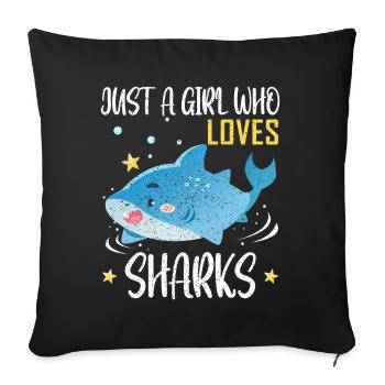 Shark - Sofakissenbezug 45 x 45 cm - Schwarz - Vorne
