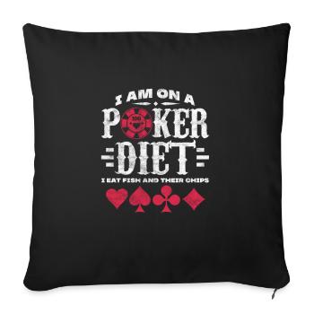 Poker - Sofakissenbezug 45 x 45 cm - Schwarz - Vorne