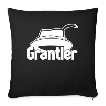 Grantler Opa Hut Grantln Granteln - Sofakissenbezug 45 x 45 cm - Schwarz - Vorne