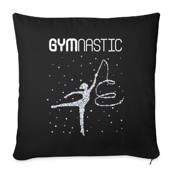 Gymnastique rythmique Gymnastique Gymnastique au sol - Housse de coussin décorative 45 x 45 cm - noir - Devant