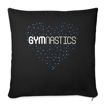 Gymnastique Gymnastique Gymnastique au sol Gymnastique artistique - Housse de coussin décorative 45 x 45 cm - noir - Devant