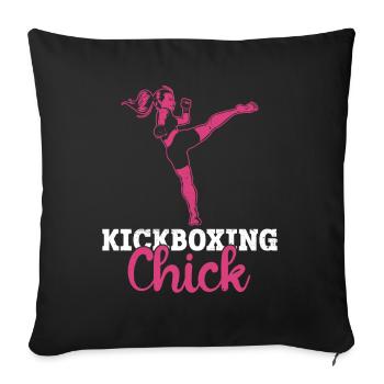 Kickboxing Chick - Kickboxen Kickboxer Kickboxing - Sofa pillowcase 17,3'' x 17,3'' (45 x 45 cm) - black - Front