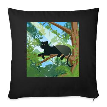 Jungle - Sofa pillowcase 17,3'' x 17,3'' (45 x 45 cm) - black - Front