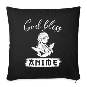Anime - Sofakissenbezug 45 x 45 cm - Schwarz - Vorne