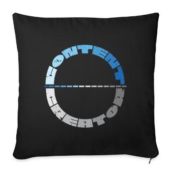 Creator Youtube Youtuber Online Medien - Sofakissenbezug 45 x 45 cm - Schwarz - Vorne