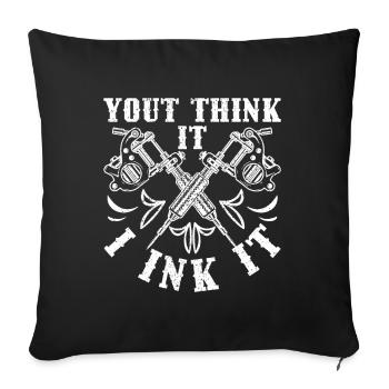 Tattoo - Sofakissenbezug 45 x 45 cm - Schwarz - Vorne