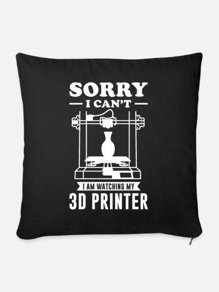 3D-Drucker Druckmaschine Technik Technologie Hobby - Sofakissenbezug 45 x 45 cm - Schwarz