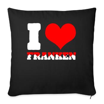 Franke J’aime la Franconie - Housse de coussin décorative 45 x 45 cm - noir - Devant