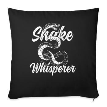 Snakes Whisperer Pet Snake Animal - Sofa pillowcase 17,3'' x 17,3'' (45 x 45 cm) - black - Front