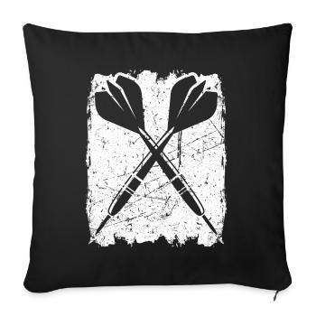 Tenue de fléchettes Fléchettes Jersey Fléchettes Équipe de fléchettes - Housse de coussin décorative 45 x 45 cm - noir - Devant
