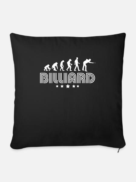 Evolution Of Billiard - Sofakissenbezug 45 x 45 cm - Schwarz