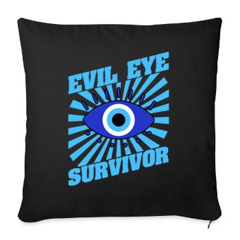 Nazar The Evil Eye Protection for Greek Ein - Sofa pillowcase 17,3'' x 17,3'' (45 x 45 cm) - black - Front
