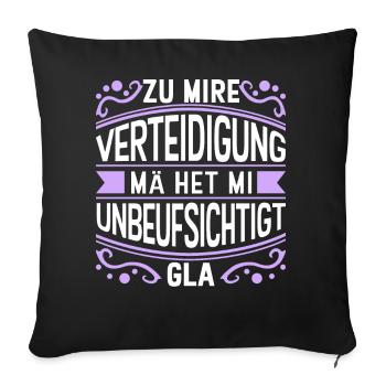 Lustig Unbeaufsichtigt Verteidigung Streich - Sofakissenbezug 45 x 45 cm - Schwarz - Vorne