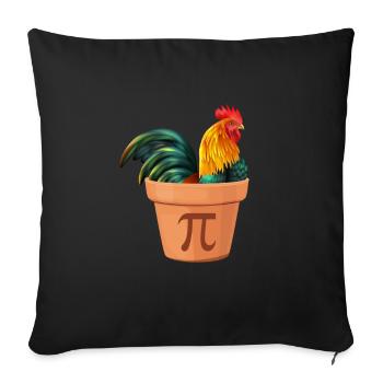Poulet Pi Math Poulets Coq Cadeau - Housse de coussin décorative 45 x 45 cm - noir - Devant