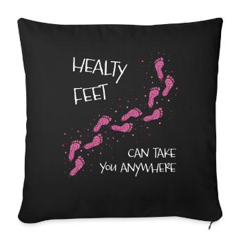 Foot Care Podiatry Podiatry - Sofa pillowcase 17,3'' x 17,3'' (45 x 45 cm) - black - Front