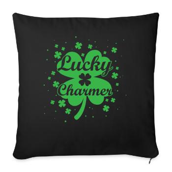 Lucky Charmer - Sofa pillowcase 17,3'' x 17,3'' (45 x 45 cm) - black - Front