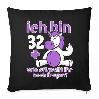 33. Geburtstag 33 Jahre Alt - Sofakissenbezug 45 x 45 cm - Schwarz - Vorne