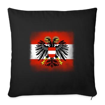 Austria - Sofa pillowcase 17,3'' x 17,3'' (45 x 45 cm) - black - Front