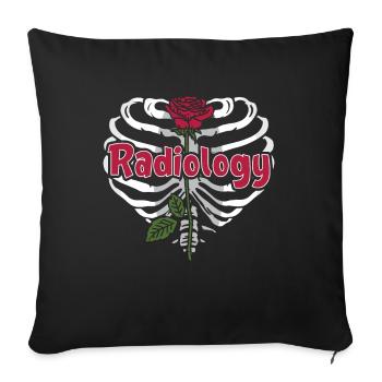 Radiology X-ray Technician Radiology Gift - Sofa pillowcase 17,3'' x 17,3'' (45 x 45 cm) - black - Front