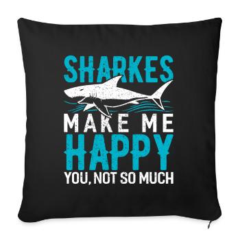 Shark - Sofakissenbezug 45 x 45 cm - Schwarz - Vorne