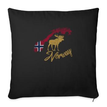 Norway Norwegen - Sofakissenbezug 45 x 45 cm - Schwarz - Vorne