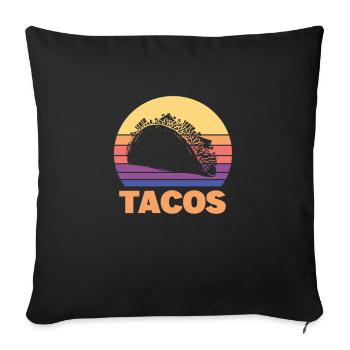 Taco - Sofa pillowcase 17,3'' x 17,3'' (45 x 45 cm) - black - Front