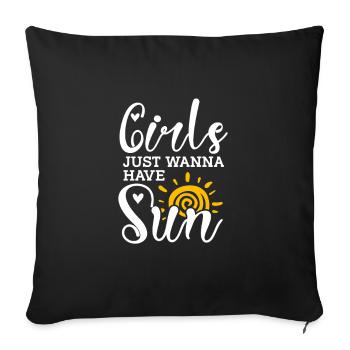 Beach - Sofa pillowcase 17,3'' x 17,3'' (45 x 45 cm) - black - Front