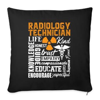 Radiology X-ray Technician Radiology Technician - Sofa pillowcase 17,3'' x 17,3'' (45 x 45 cm) - black - Front