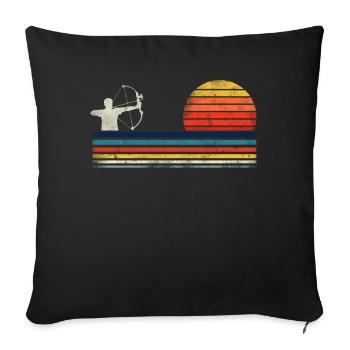 Archery Bow Archer Retro Vintage - Sofa pillowcase 17,3'' x 17,3'' (45 x 45 cm) - black - Front