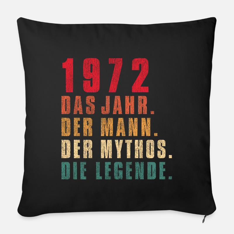 50 Geburtstag 50 Jahre Alt - Sofakissenbezug 45 x 45 cm - Schwarz