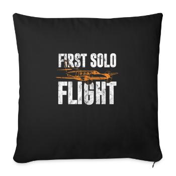 Pilote - Housse de coussin décorative 45 x 45 cm - noir - Devant