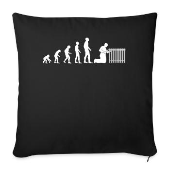 Heating Engineer Evolution Craftsman Gift - Sofa pillowcase 17,3'' x 17,3'' (45 x 45 cm) - black - Front