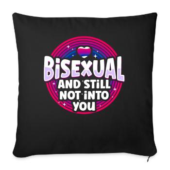 Bisexual Bi Pride Flag Bisexual - Sofa pillowcase 17,3'' x 17,3'' (45 x 45 cm) - black - Front