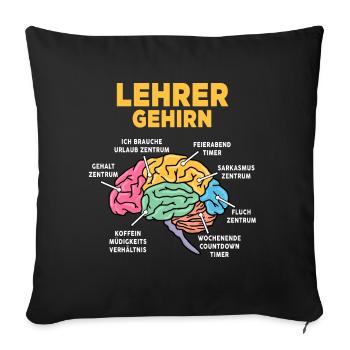 Lehrer - Sofakissenbezug 45 x 45 cm - Schwarz - Vorne