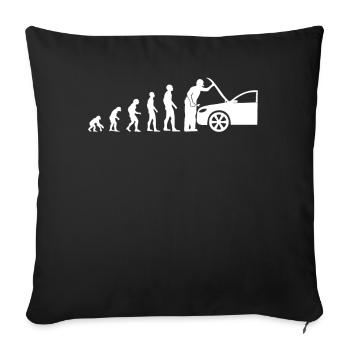 Fahrzeugbaumechaniker Lustige Evolution Geschenk - Sofakissenbezug 45 x 45 cm - Schwarz - Vorne