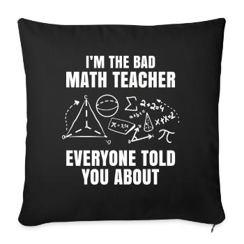 Mathe - Sofakissenbezug 45 x 45 cm - Schwarz - Vorne