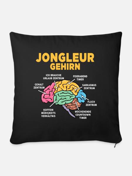 Jongleur - Sofakissenbezug 45 x 45 cm - Schwarz