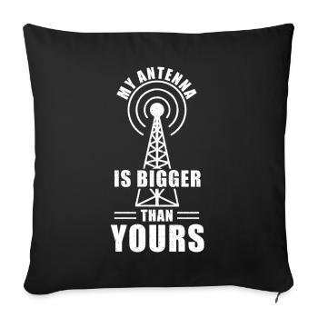 Amateur radio - Sofa pillowcase 17,3'' x 17,3'' (45 x 45 cm) - black - Front