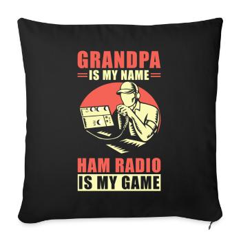 Amateur radio - Sofa pillowcase 17,3'' x 17,3'' (45 x 45 cm) - black - Front