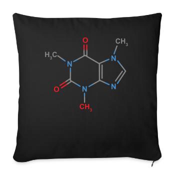 Formule Caféine - Housse de coussin décorative 45 x 45 cm - noir - Devant