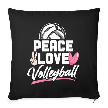Volleyball Player Team Vintage - Sofa pillowcase 17,3'' x 17,3'' (45 x 45 cm) - black - Front