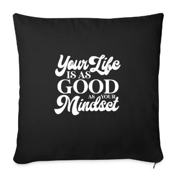 Motivation - Sofa pillowcase 17,3'' x 17,3'' (45 x 45 cm) - black - Front