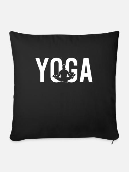Yoga - Sofakissenbezug 45 x 45 cm - Schwarz