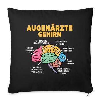 Augenärzte - Sofakissenbezug 45 x 45 cm - Schwarz - Vorne